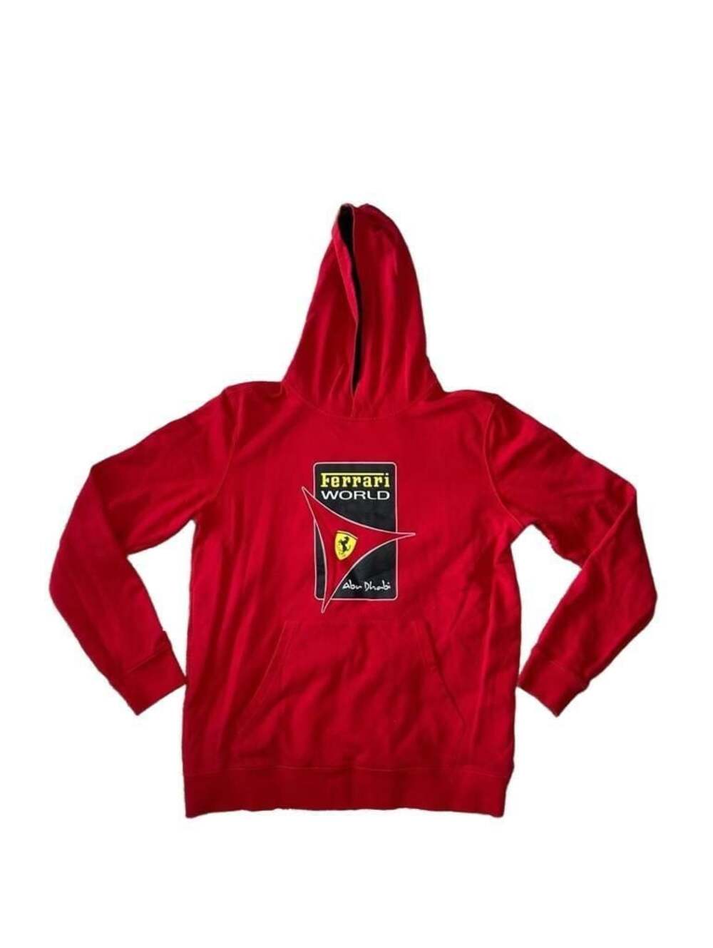 Ferrari World Abu Dhabi Red Pullover Hoodie Sweatshirt Size M